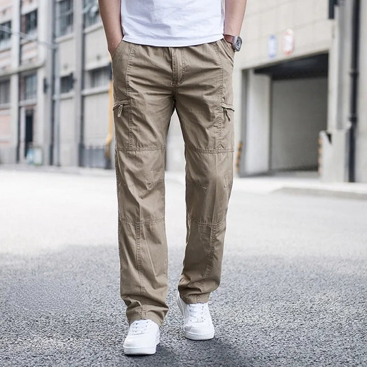 Versatile men's stretch cargo pants, designed for comfort and durability in everyday and tactical settings.