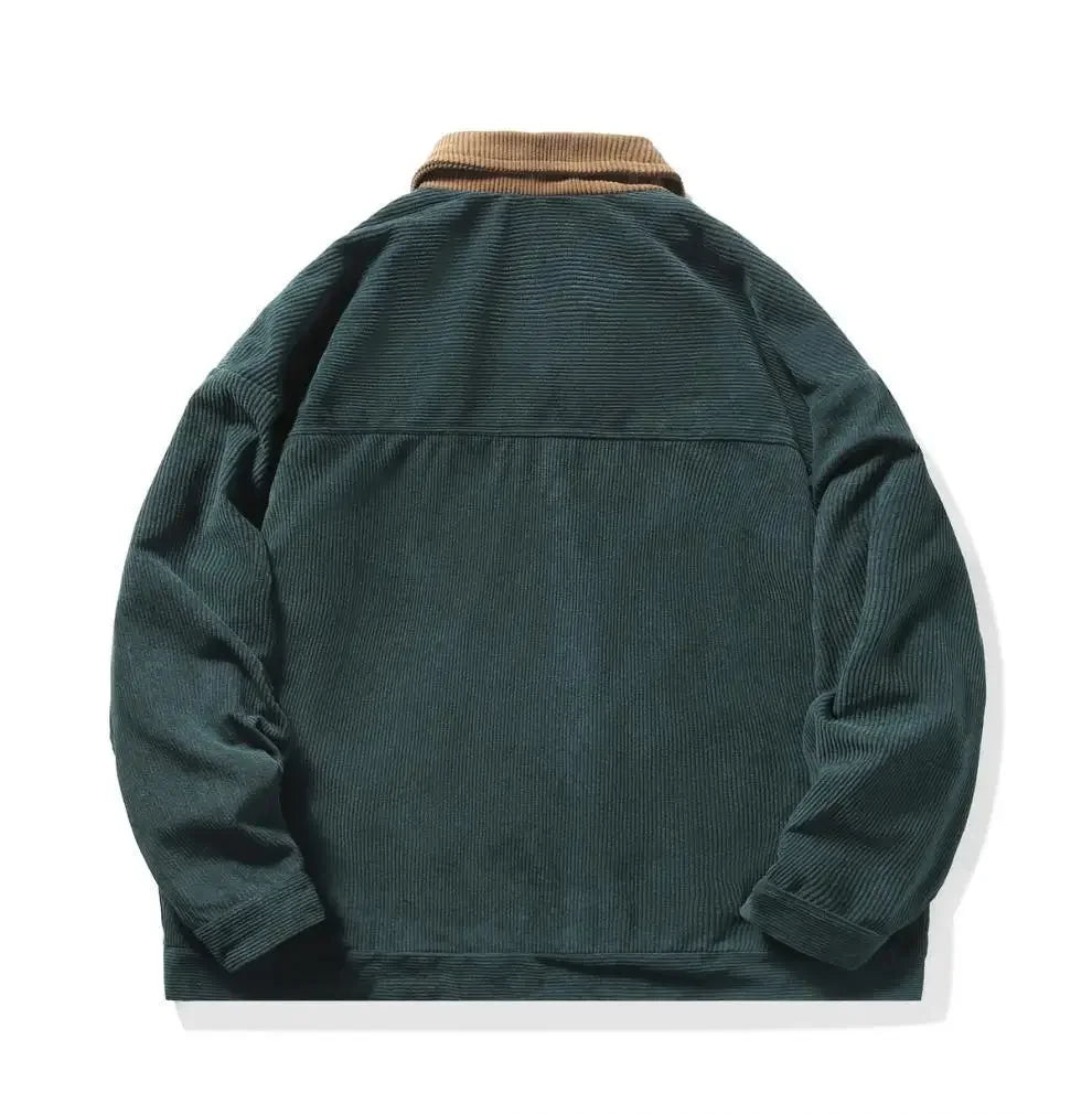 Menswear corduroy jacket in a versatile tan shade, featuring a comfortable fit for casual outings.