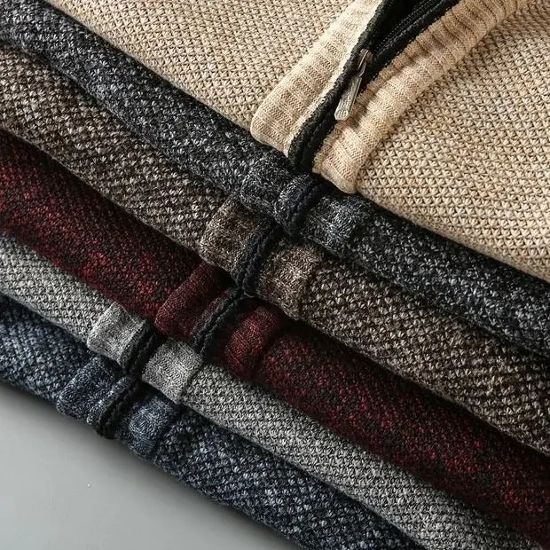 Men's Cumberland winter jacket, featuring a warm fleece lining and a classic knit finish