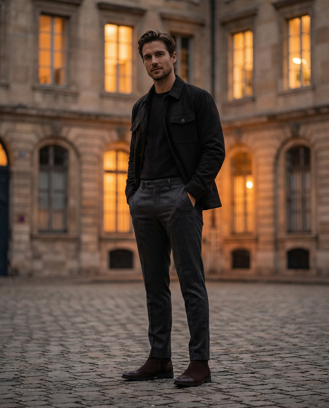 Premium black leather ankle boots for men, crafted in soft suede, suitable for daily wear