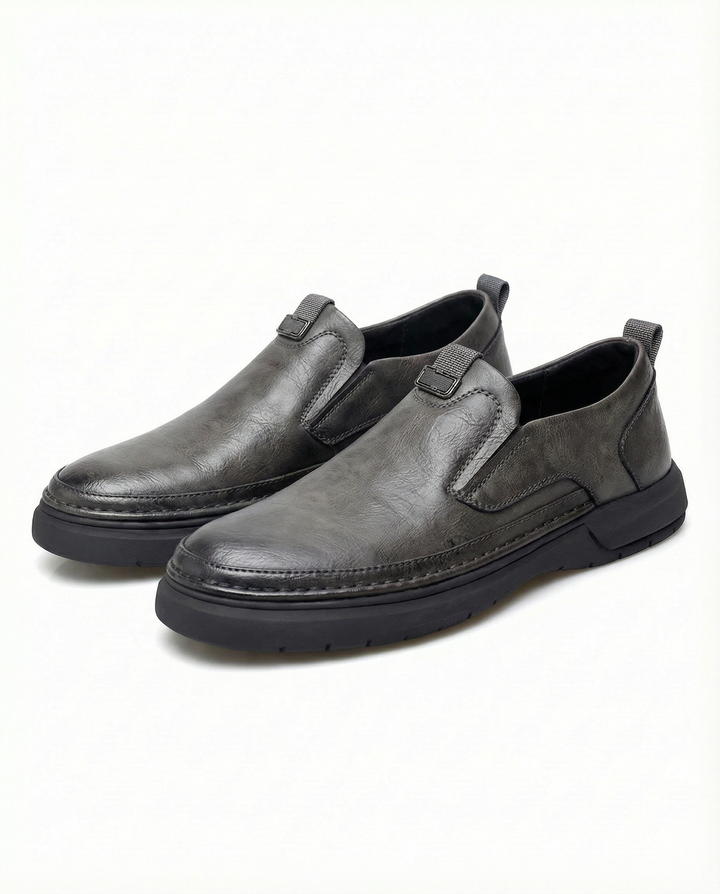 Men's versatile leather slip-on shoes, strong and comfortable everyday footwear