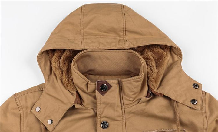 Studio shot of a versatile men's pilot bomber jacket, ideal as a casual winter outerwear option