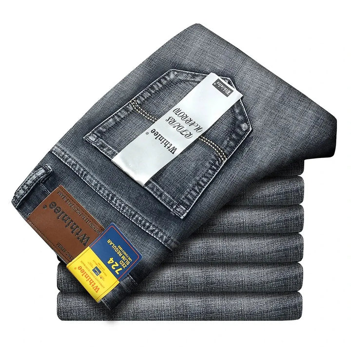 Men's casual wear stretch pants, durable denim with a comfortable straight leg fit for everyday.