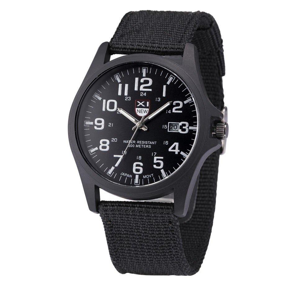 Tactical men's outdoor watch with digital display, stopwatch, alarm, and water resistance.