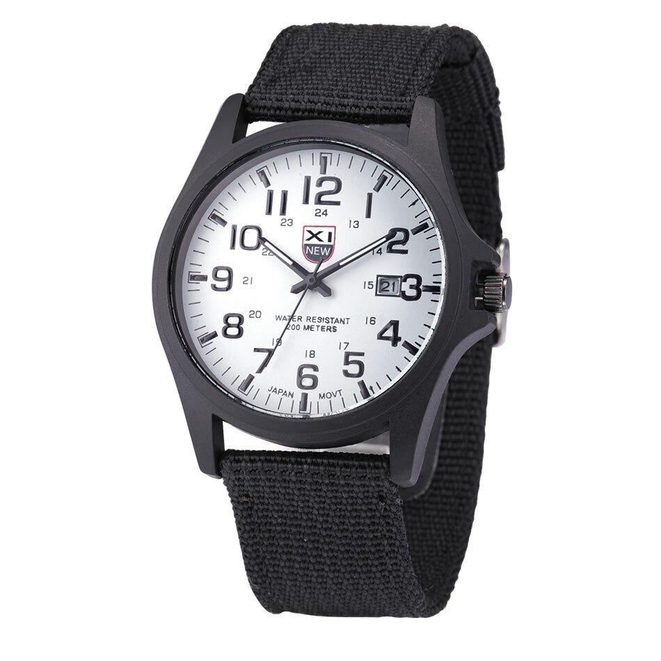 Stylish men's black waterproof sports watch, durable and rugged, ideal for an active lifestyle.