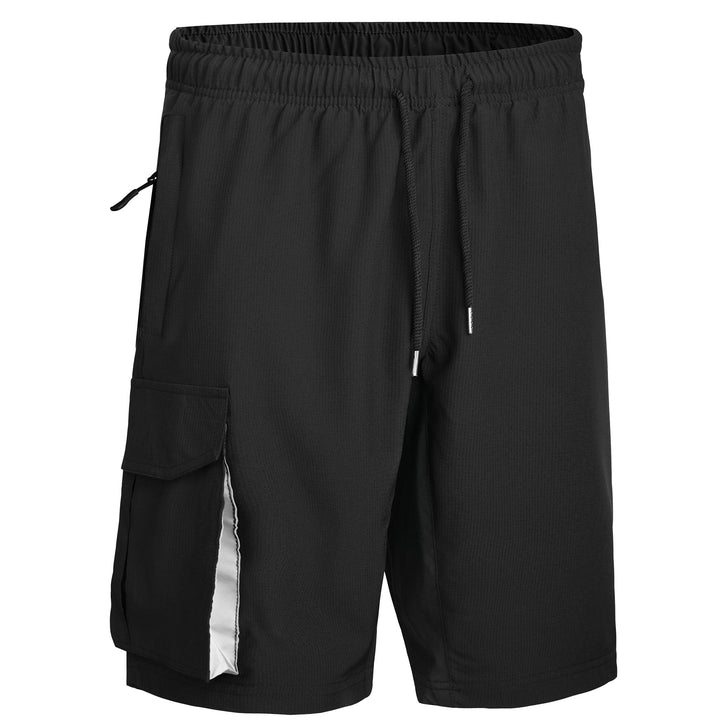 Moisture-wicking men's athletic shorts for trail running & outdoor fitness