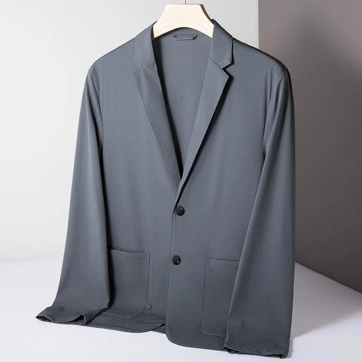 Men's Everyday Performance Stretch Blazer in classic navy, perfect for business casual and travel