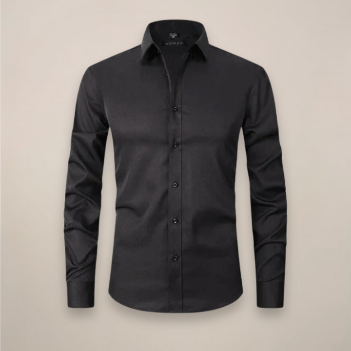 Everyday tailored men's shirt, long sleeve, solid color, ideal for spring outfits
