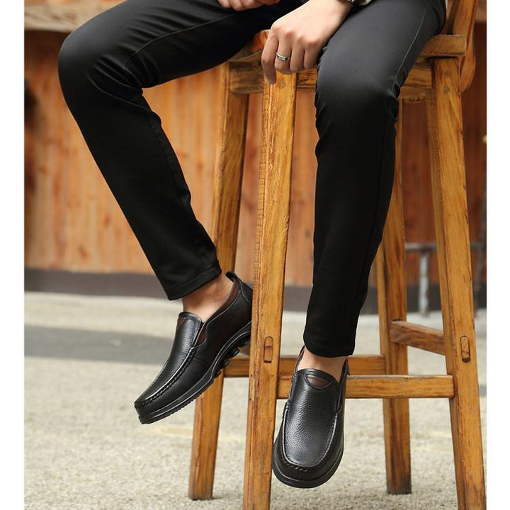 Men's faux leather slip-on loafers, perfect for a relaxed yet polished style.