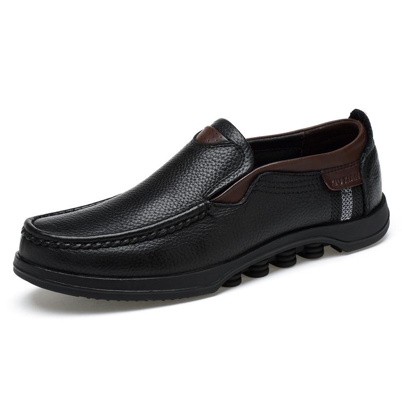 Men's smart casual faux leather loafers, ideal slip-on shoe.