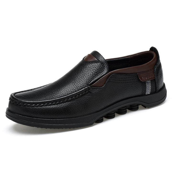 Men's smart casual faux leather loafers, ideal slip-on shoe.