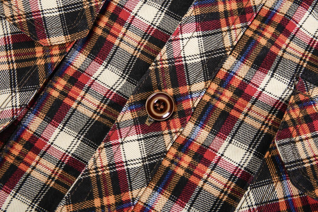Men's button-up blue flannel jacket, available in multiple plaid patterns, a versatile piece of casual wear