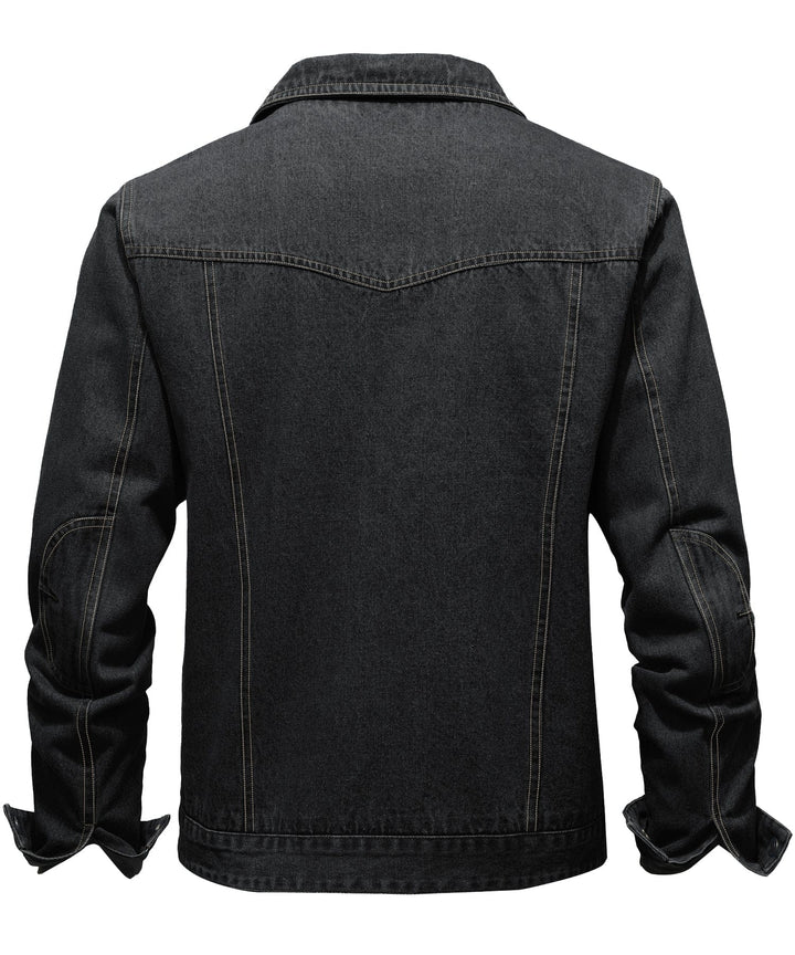 Interior view of Men's Flannel Lined Denim Shirt Jacket, highlighting soft flannel lining