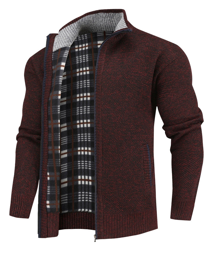 Men's casual full-zip sweater, lined with soft flannel for ultimate warmth and comfort.