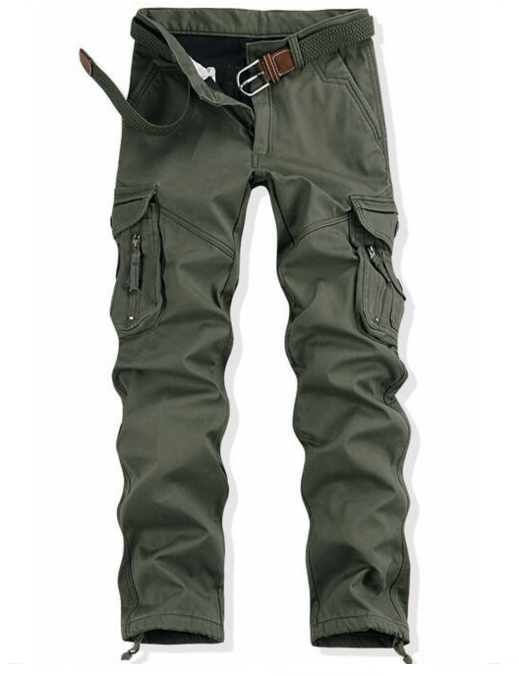 Warm men's tactical outdoor pants with soft fleece lining, perfect for cold weather & activities