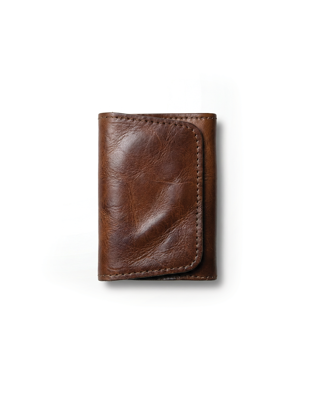Men's full-grain cowhide leather trifold wallet, classic durability & style