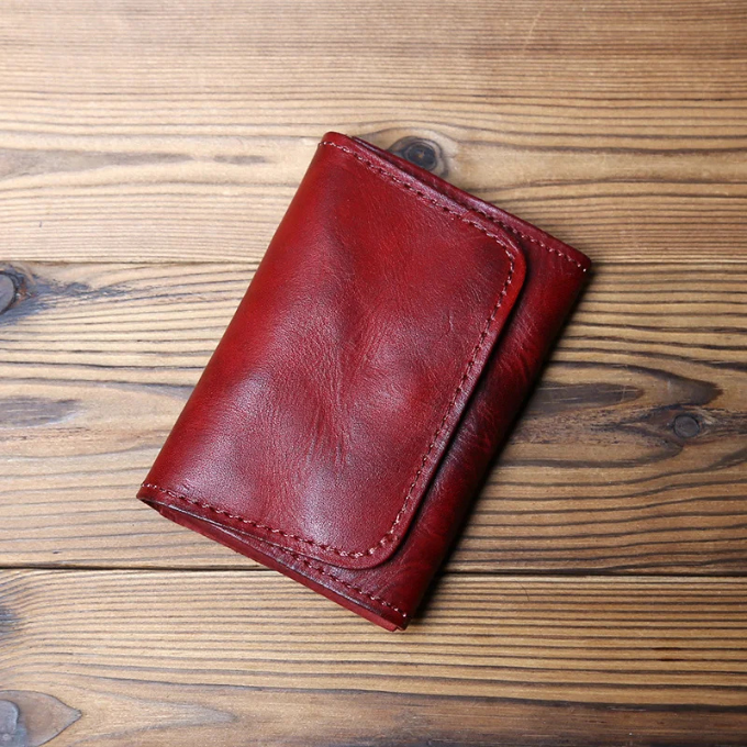 Sophisticated full-grain leather men's wallet, trifold for organization
