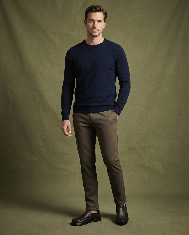 Men's comfortable black slip-on loafers, made from genuine leather for versatile casual wear