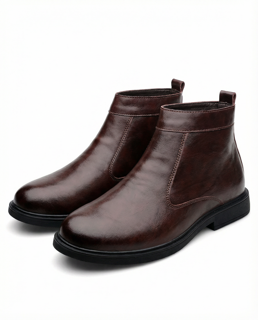 Men's genuine leather Waypoint boots, durable brown work boot style for casual everyday wear.