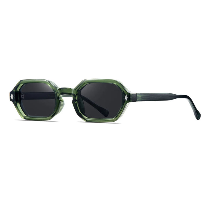 Men's geometric octagonal sunglasses offering UV protection, a stylish and modern eyewear accessory.