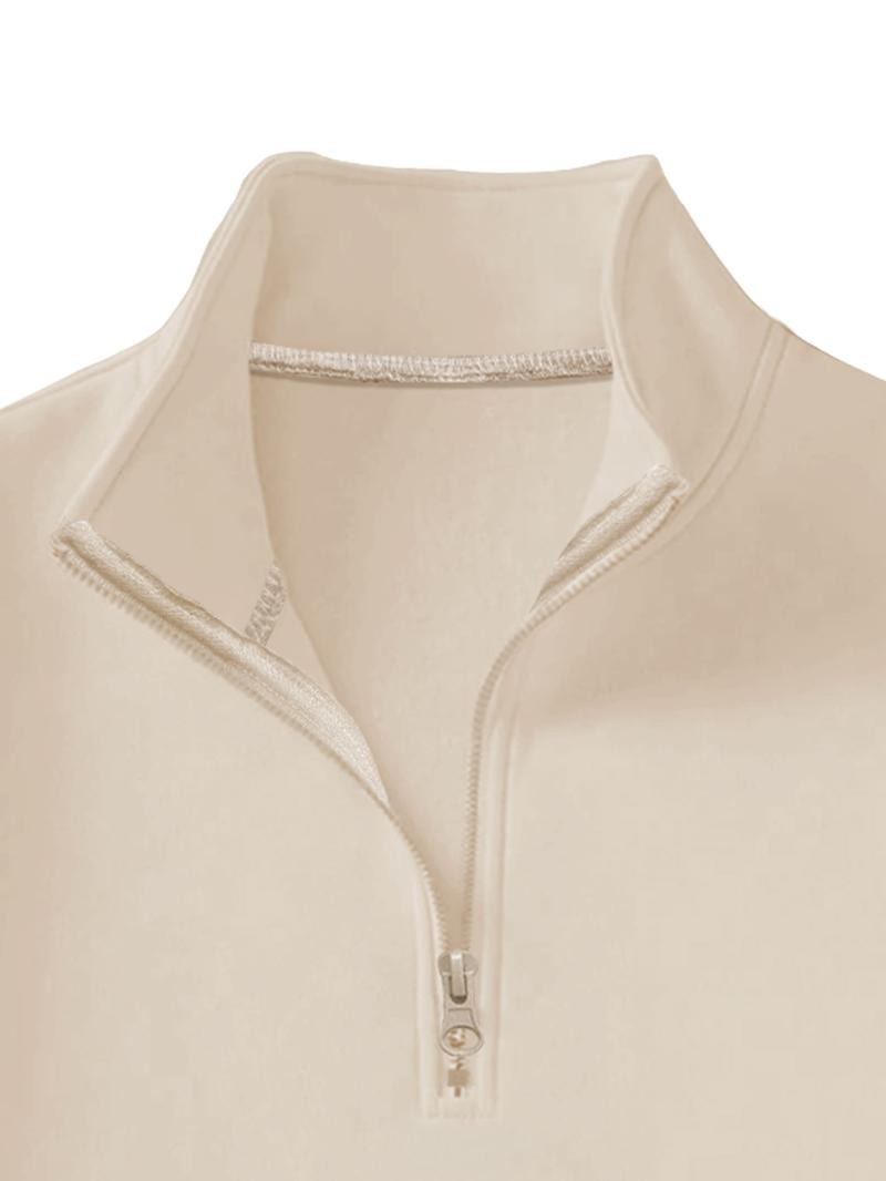 Folded blue men's modern half-zip fleece sweatshirt, highlighting its soft texture and quality