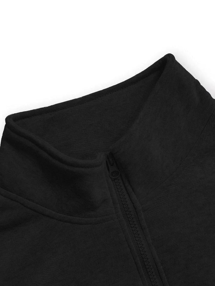Men's half-zip fleece sweatshirt in a versatile color, a must-have for casual layering