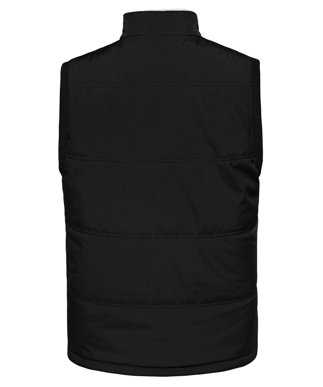 Men's sleeveless black outerwear, an insulated fleece vest for cold weather