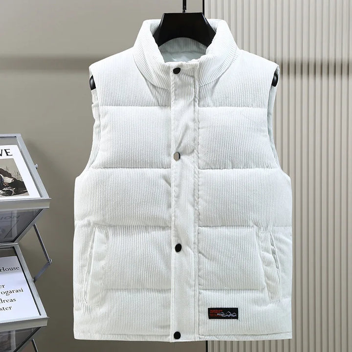 Stylish men's insulated vest for casual outdoor wear and comfortable layering