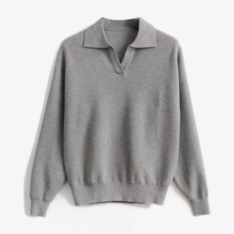 Men's knit polo pullover sweater, long sleeve, cotton blend, for casual wear and mens fashion.