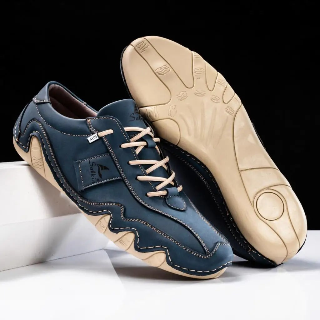 Comfortable men's low-top lace-up shoes, ideal for walking & casual everyday wear.