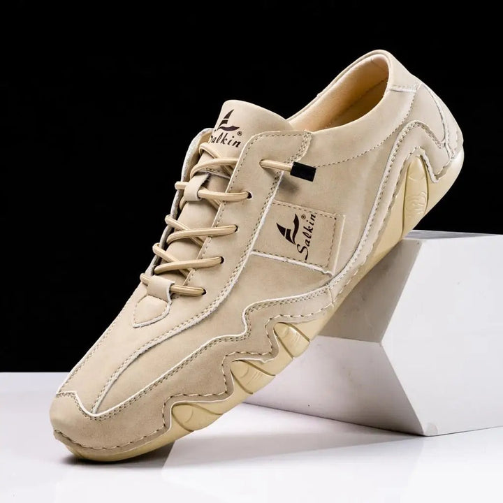 Stylish & comfortable men's lace-up walking shoes, perfect casual low-top sneakers.