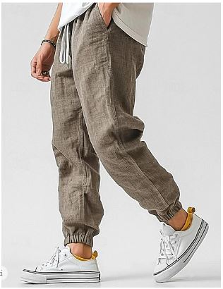 Versatile men's tapered joggers with drawstring for a comfortable, stylish look. Perfect for active or casual wear.