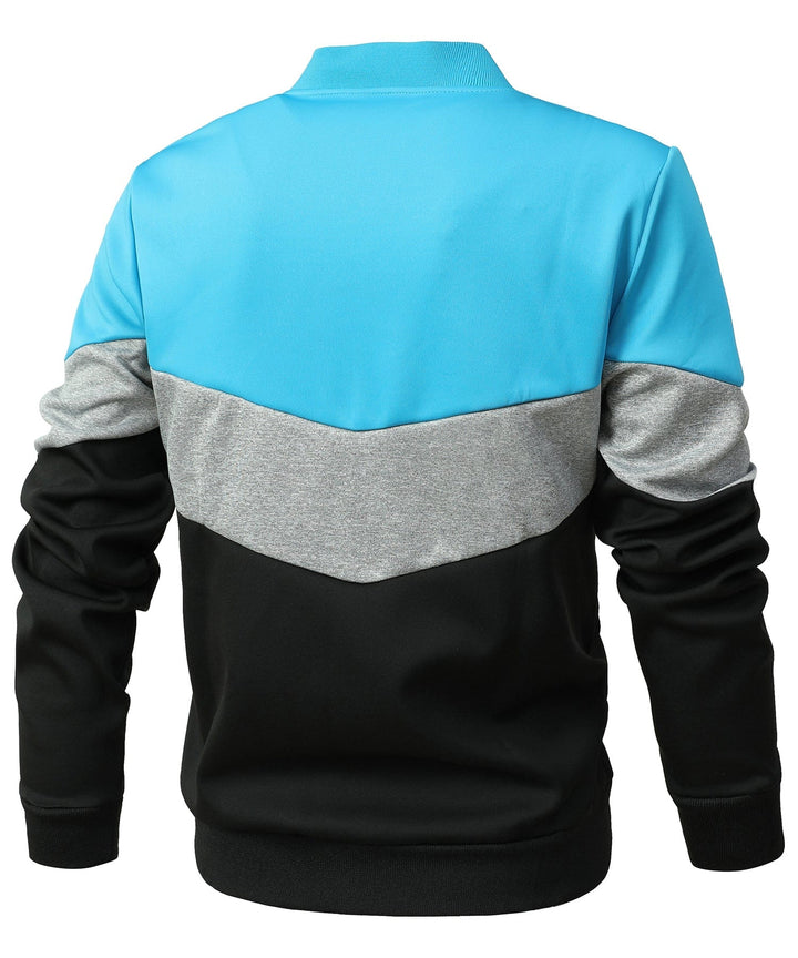 Men's lightweight jacket with vibrant color block panels, a modern and stylish choice for men's fashion & outerwear.