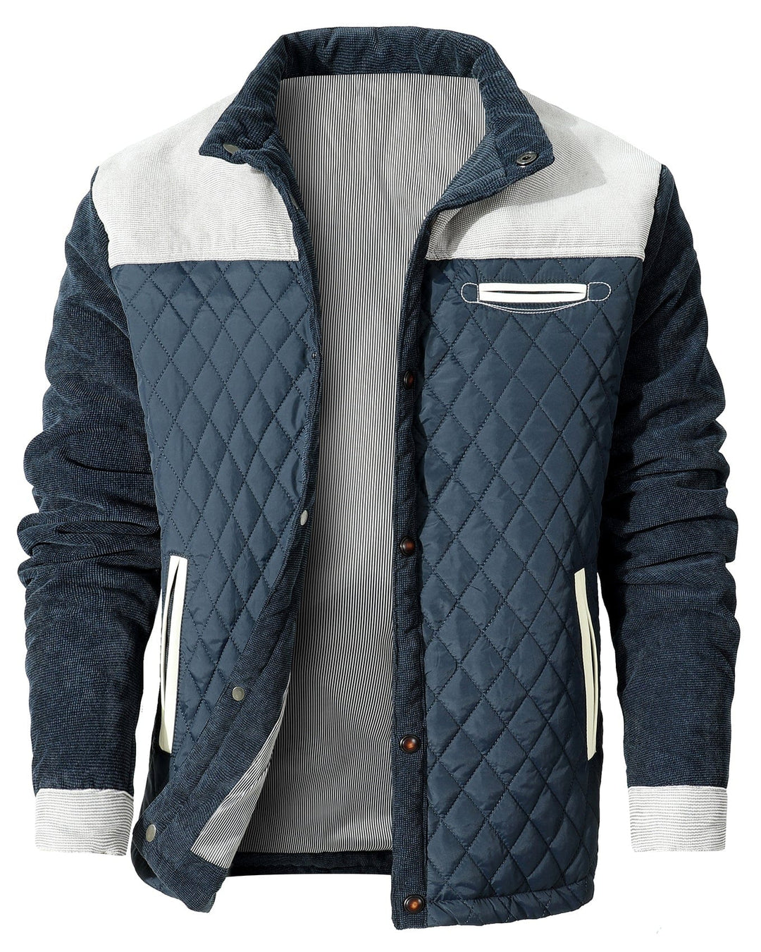 Stylish men's black/grey pleated jacket, perfect for everyday concealed carry