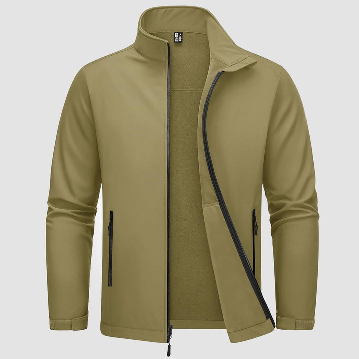 Men's lightweight bomber jacket modeled in a casual setting, highlighting its fashion appeal.