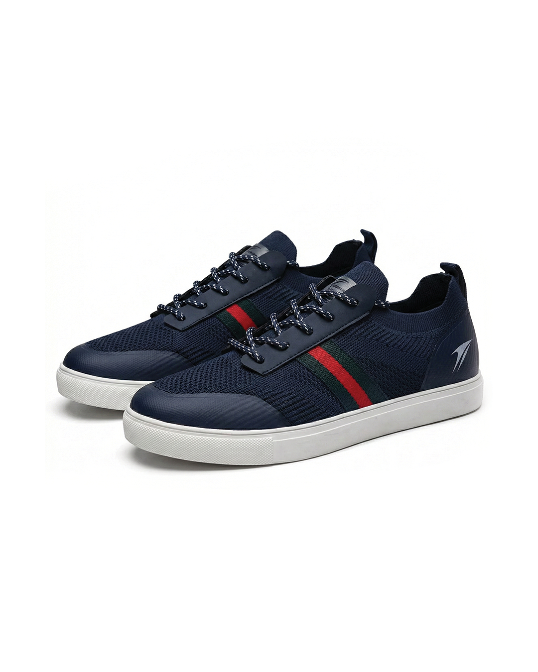 Men's lightweight navy blue athletic knit sneakers, slip-on comfort shoes for everyday wear