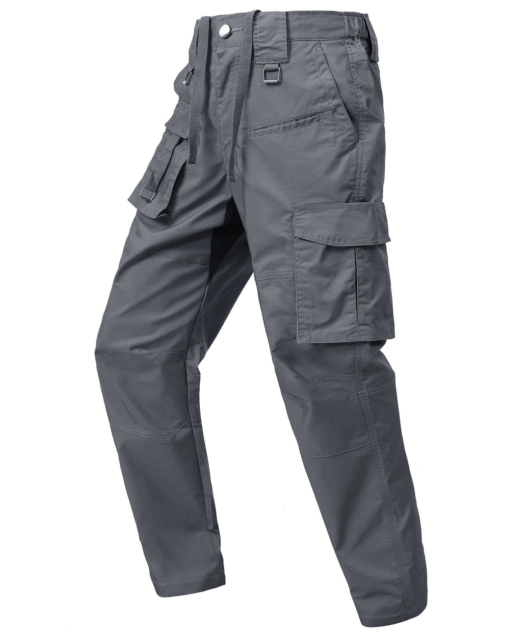 Men's lightweight outdoor trail pants in grey, ideal for hiking and athletic activities.