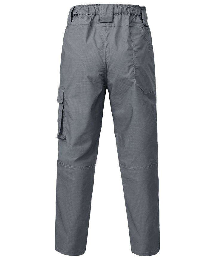 Close-up of men's lightweight trail pants fabric, showing moisture-wicking technology.