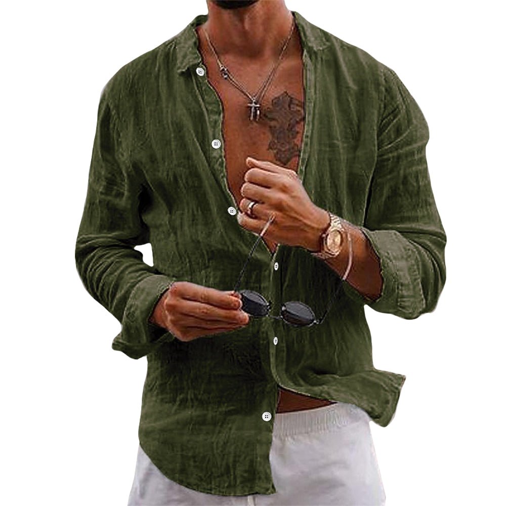 Stylish men's tailored casual shirt, lightweight & comfortable, perfect for summer outings & everyday wear.