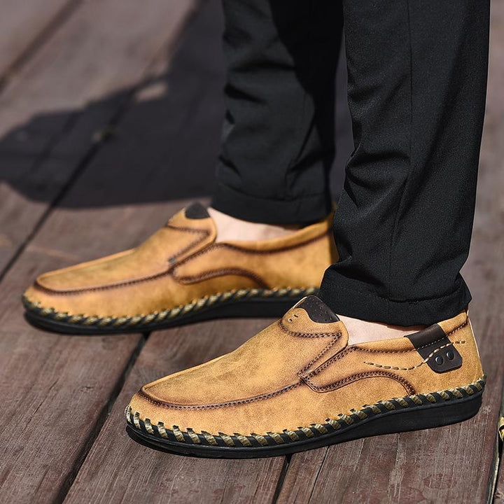 Luxury men's black leather shoes for work and smart occasions, comfortable and fashionable