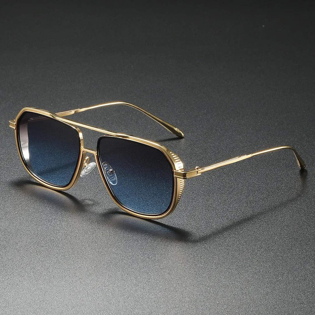Stylish men's aviator sunglasses, modern design with a sleek alloy frame, perfect fashion accessory.