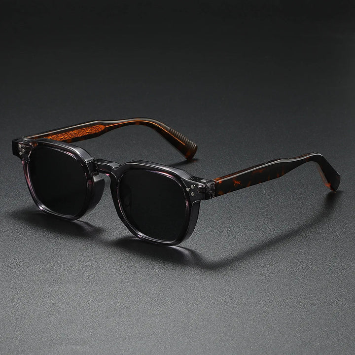 Men's block frame sunglasses crafted from durable acetate with essential UV400 lenses