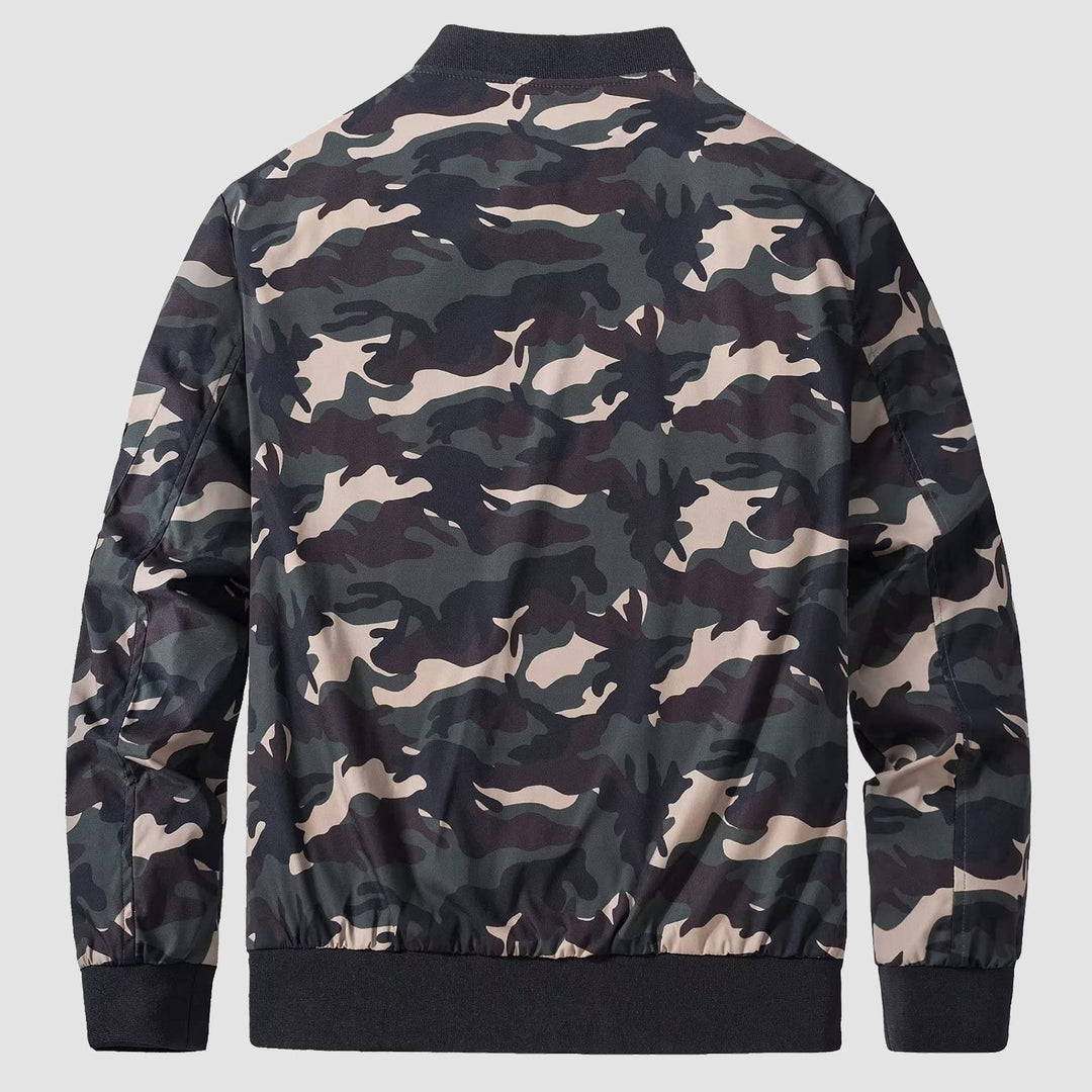 Men's bomber jacket in a bright blue, casual yet striking outerwear for a youthful look