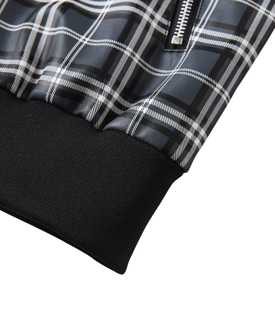 Men's casual gridlock plaid jacket, black & grey, ideal for modern outerwear fashion