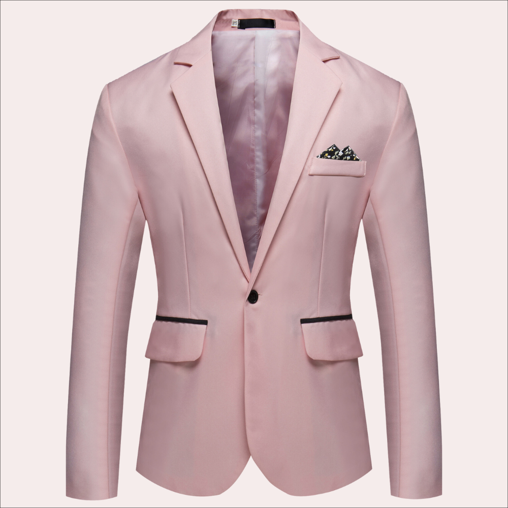 Formal men's blazer in a contemporary slim fit design, suitable for professional business attire