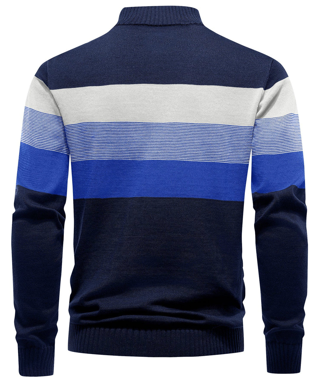 Men's versatile striped knitwear, an essential long sleeve sweater for cold weather