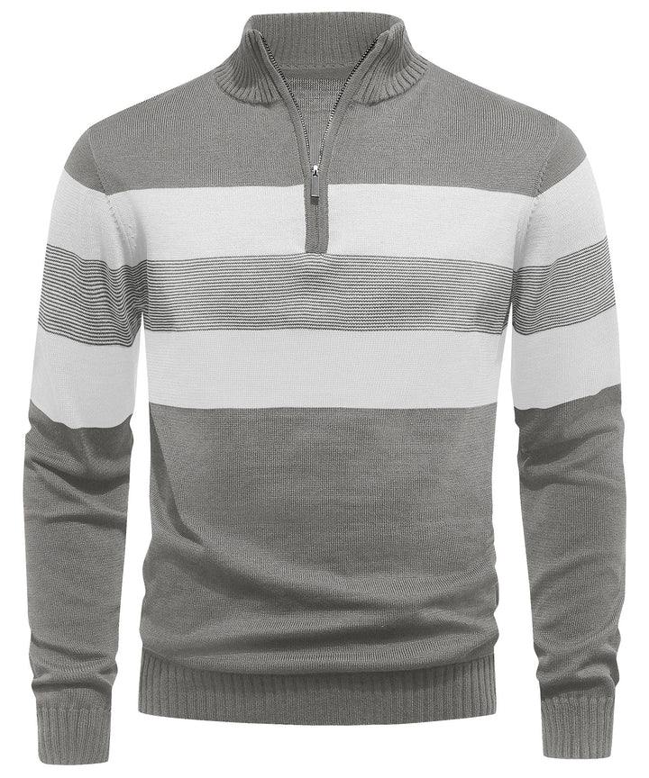 Men's elegant striped pullover sweater, ideal for a smart casual winter outfit