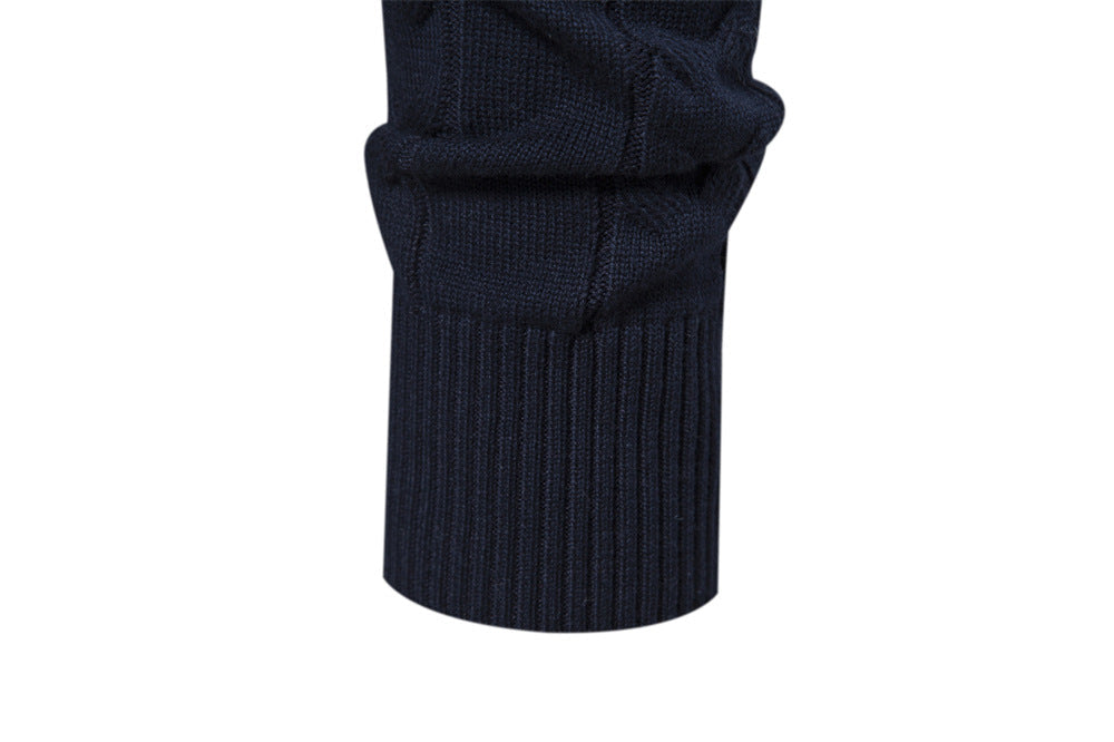 Men's essential winter top: a Nordic half-zip cotton blend pullover sweater