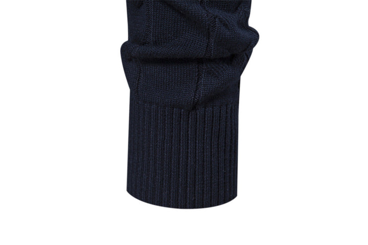 Men's essential winter top: a Nordic half-zip cotton blend pullover sweater