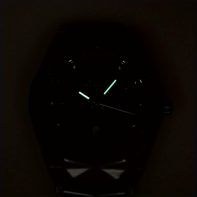 Stylish men's geometric octagonal stainless steel watch, durable and polished for a refined look